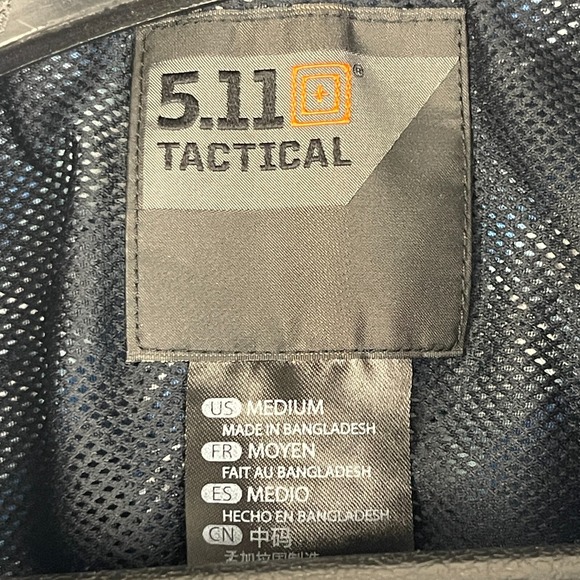 5.11 Tactical Breaker Mens M Cotton Conceal Carry Short Sleeve CCW Blue‎ Plaid - Picture 2 of 8